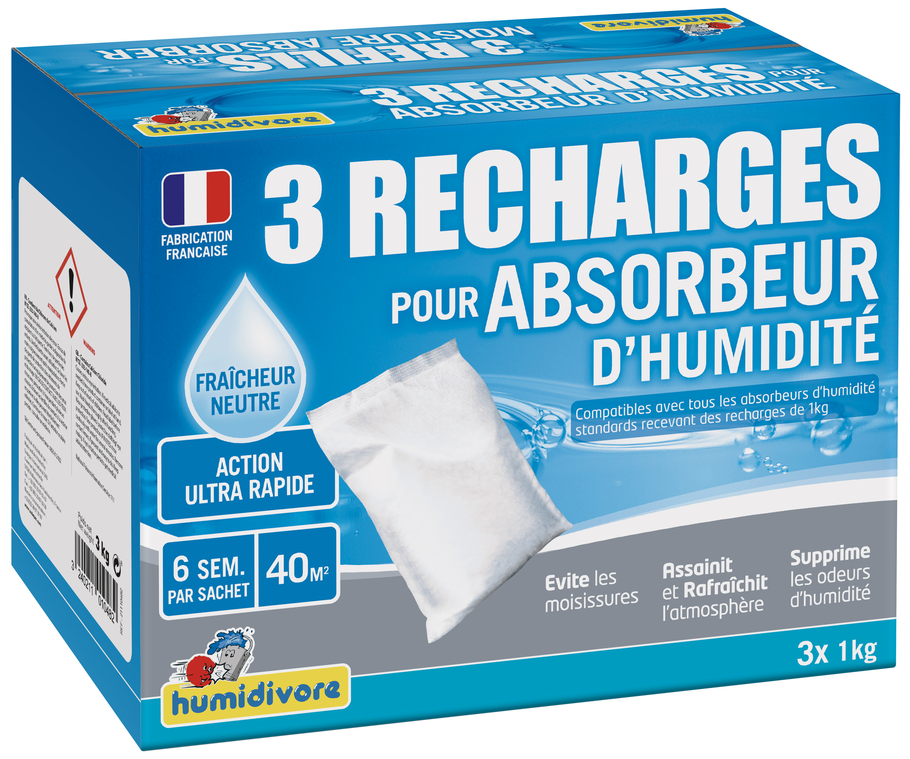 Recharge secadry anti-humidité 3 unités. 231484 masse