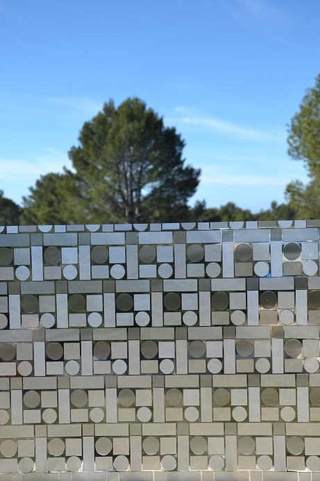 Film vitrostatique 3D Géo motif géométrique effet arc-en-ciel pour fenêtre