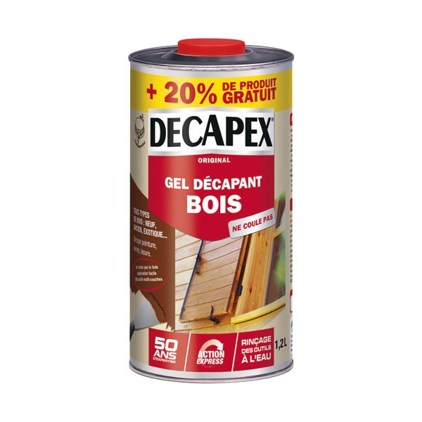 Décapant bois en gel 1L+0.2L gratuit