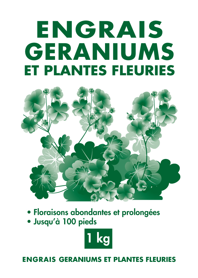 Engrais géraniums et plantes fleuries 1kg