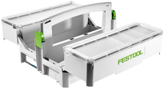 Boîte de rangement SYS-StorageBox SYS-SB robuste et empilable pour accessoires d'électroportatif avec poignée de transport
