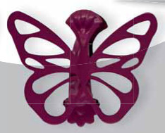 Embrasse clip Papillon rose, par 2 pièces.