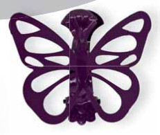 Embrasse clip Papillon prune, par 2 pièces.