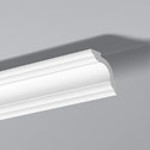 Corniche décorative Wallstyl WT5 en polystyrène de 2 mètres, profil contemporain