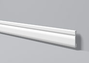 Plinthe décorative Wallstyl FD11 de 2m en polystyrène extrudé blanc