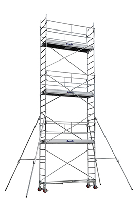 Echafaudage roulant acier Rollstar 254 hauteur plancher 5m30