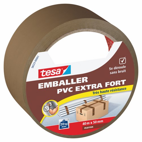 Emballer - Adhésif PVC marron extra fort  50mmx40ml