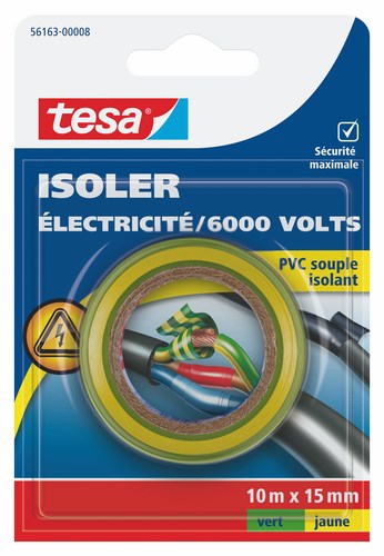 Tesa Isoler - électrique jaune/vert 15mmx10ml