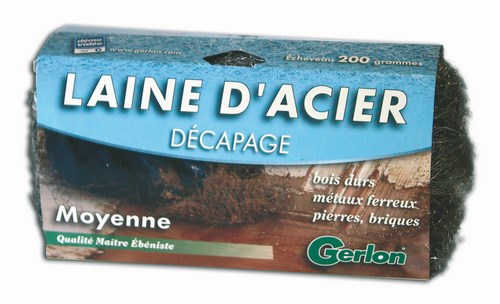 Laine d'acier moyenne décapage 200g