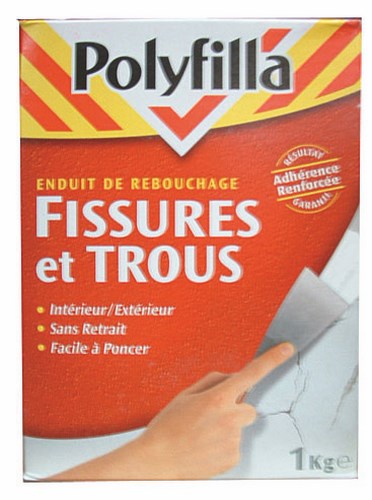 Enduit de Rebouchage Poudre Pour Fissures et Trous 1 kg