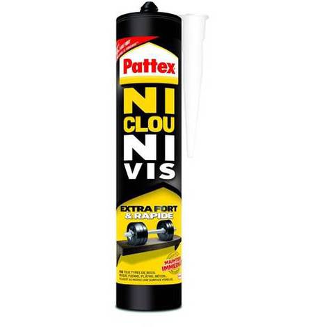 Colle Ni Clou Ni Vis Extra Fort et Rapide 2 Cartouches 380 g + 1 Cartouche 380 g Gratuite