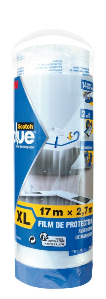 2090 Bâche Polyéthylène Électrostatique à Lisières Adhésives 2.7mx17m