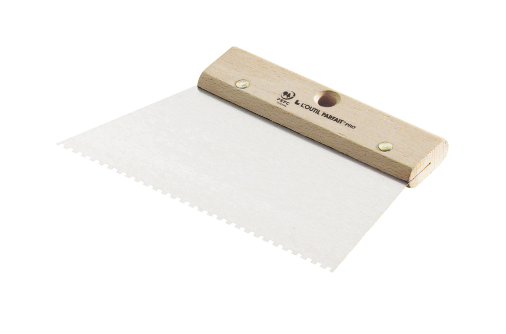Couteau à Colle Rectangle 20 cm Denture Carrée Fine