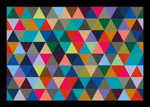 Tapis Graphic Triangle Création multicolor 50x70cm sur cintre