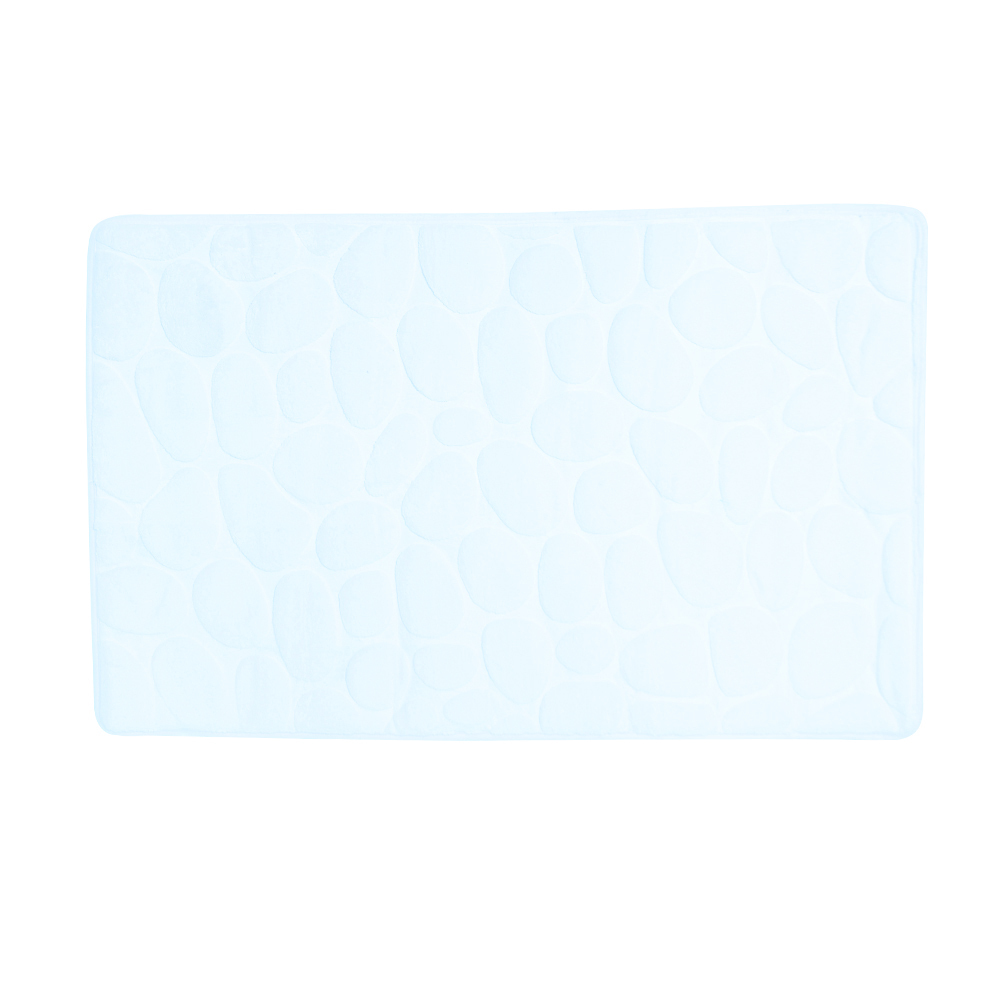 Tapis de bain galet microfibre 50x80cm blanc