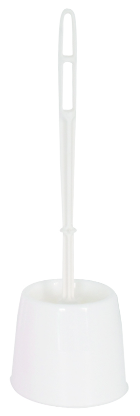 Ensemble Brosse et Pot WC Polypropylène Petit Modèle Blanc