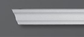 Corniche décorative en staff modèle 136.4, 5.5 cm x 6 cm, longueur 1.25 m