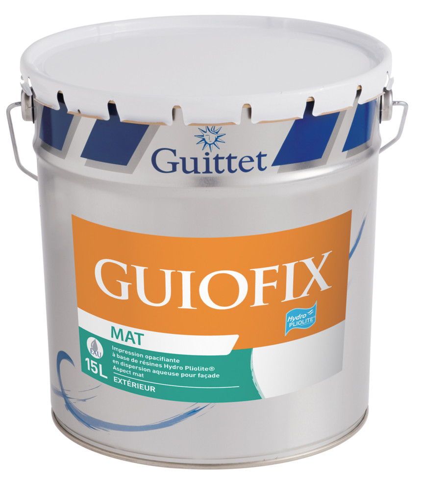 Impression et fixateur Guiofix blanc 15L pour façade en seau