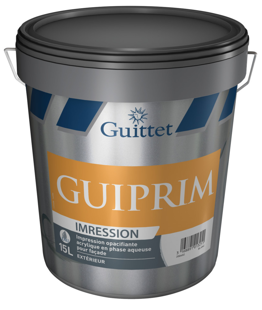 Seau d'impression et fixateur Guiprim blanc 15L pour façade