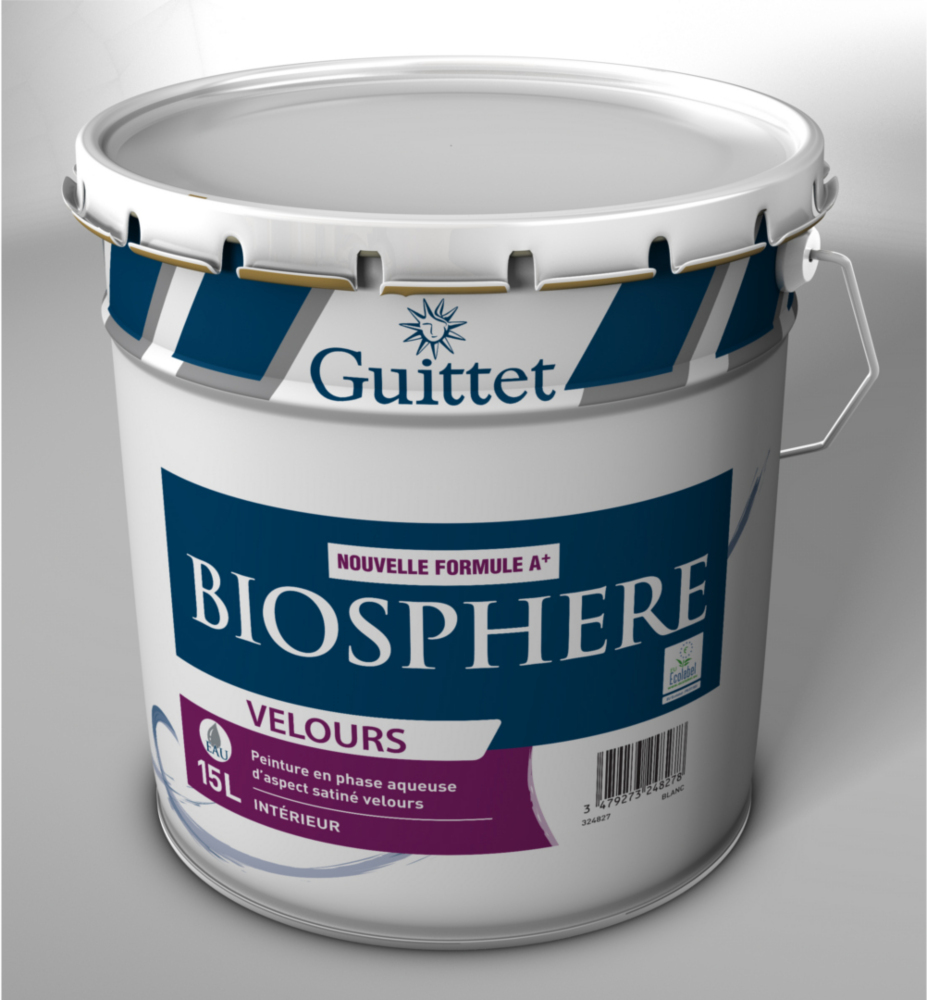 Peinture intérieure Biosphère Velours A+, finition velours pour murs et plafonds