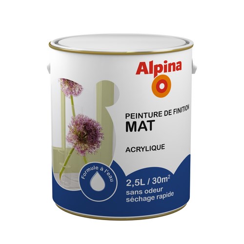 Peinture de finition acrylique mat 2.5L