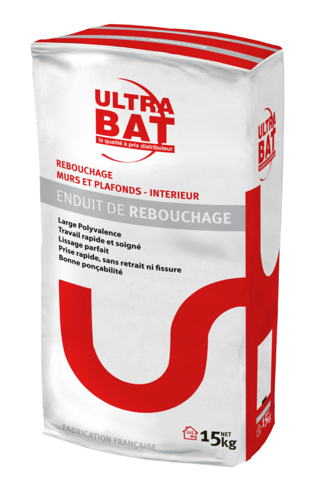 Enduit de rebouchage poudre blanc 15kg ULTRABAT