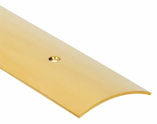 Seuil demi-bombé percé en laiton 30mm pour jonction de sols intérieurs