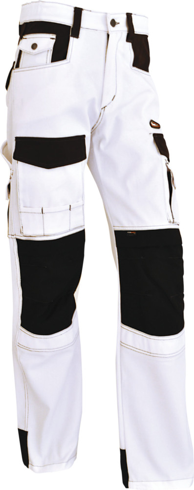 Pantalon Elite Extensible Blanc avec Genouillères