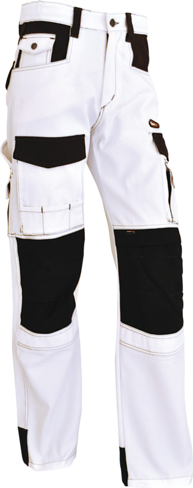 Pantalon Élite Extensible Blanc Avec Genouillères