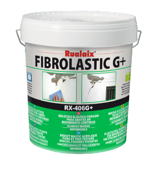 RX-406G+ Fibrolastic G+ - Enduit-Mastic Fibré et Très Granité Spécial Fissures Vivantes 5 kg