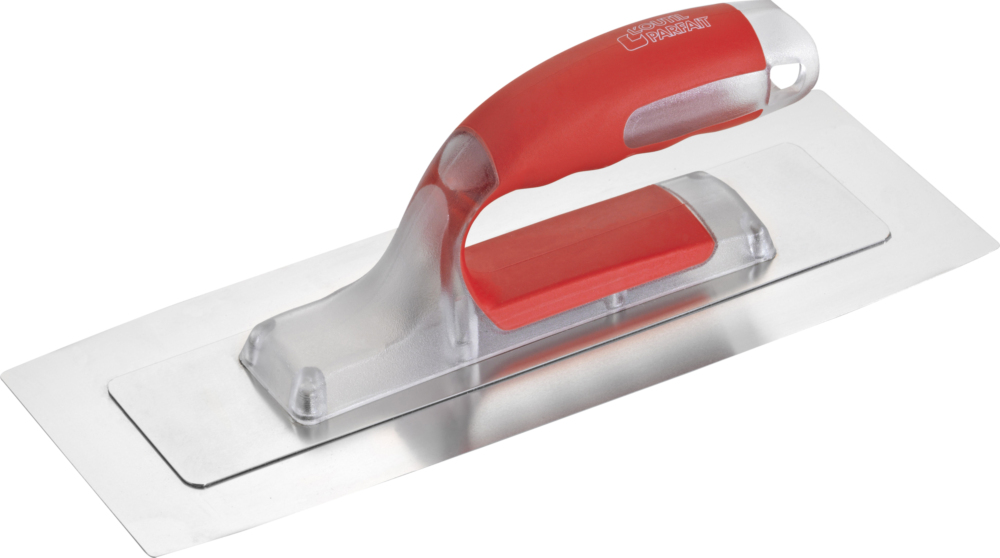 Platoir Inox Bi-Flex Double Lame 40 x 11 cm pour enduit avec poignée ergonomique