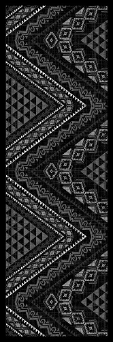 Tapis Graphic All Over anthracite 50x150cm sur cintre