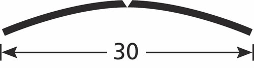 Seuil Demi-Bombé Percé Inox 30 mm Sous Gaine Accrochable