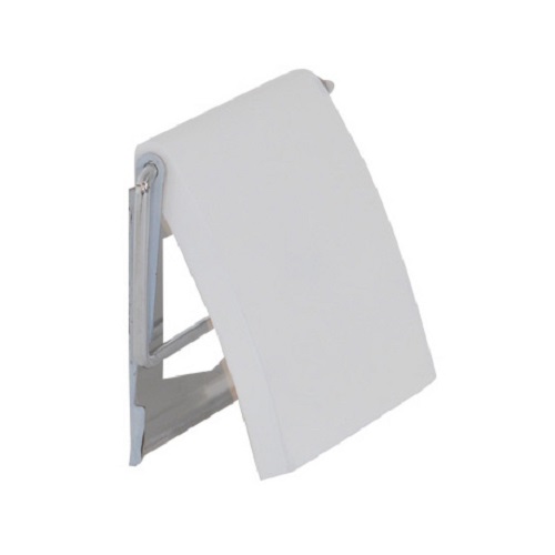 Porte Rouleau Papier WC Blanc/Inox