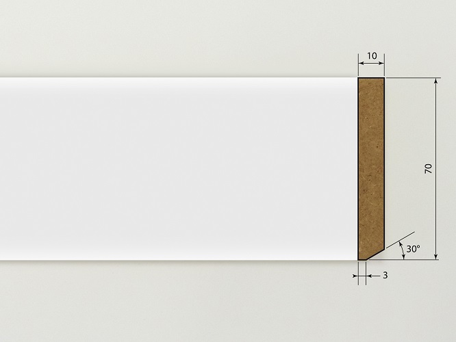 Plinthe Bord Droit Blanc 2.40 m