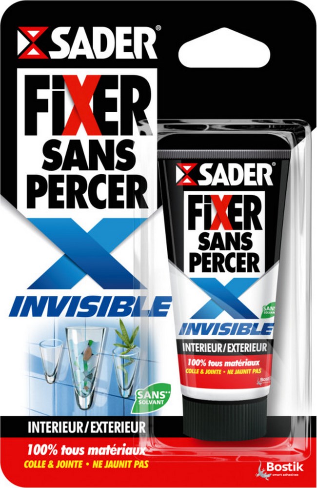 Fixer sans percer X Invisible 50g tube SADER DOD
