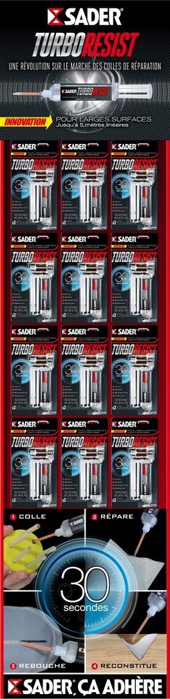 Colle Bi-Composant Turbo Resist Seringue 10 g Box de 48