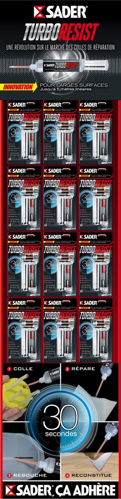 Colle bi-composant Turbo Resist seringue 10g, box de 48 unités