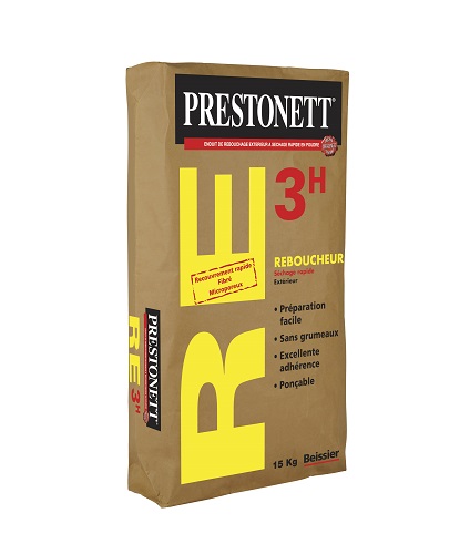 Enduit de Rebouchage Extérieur Rapide 15 kg Prestonett RE 3H