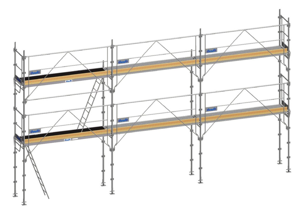 Échafaudage F3000 Façade 60m² Longueur 9m Hauteur de Travail 6m