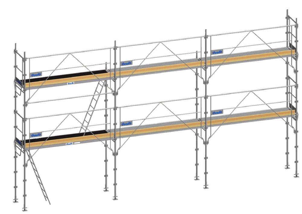 Echafaudage F3000 façade 60m², longueur 9m, hauteur de travail 6m