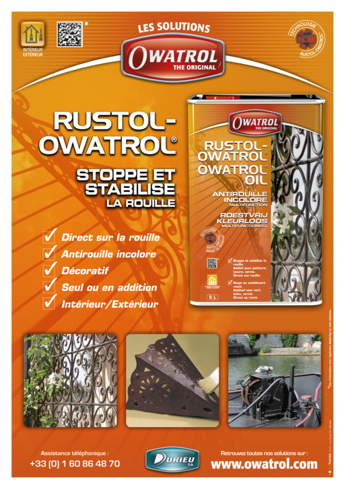 Anti-rouille extérieur Rustol Owatrol incolore 500ml