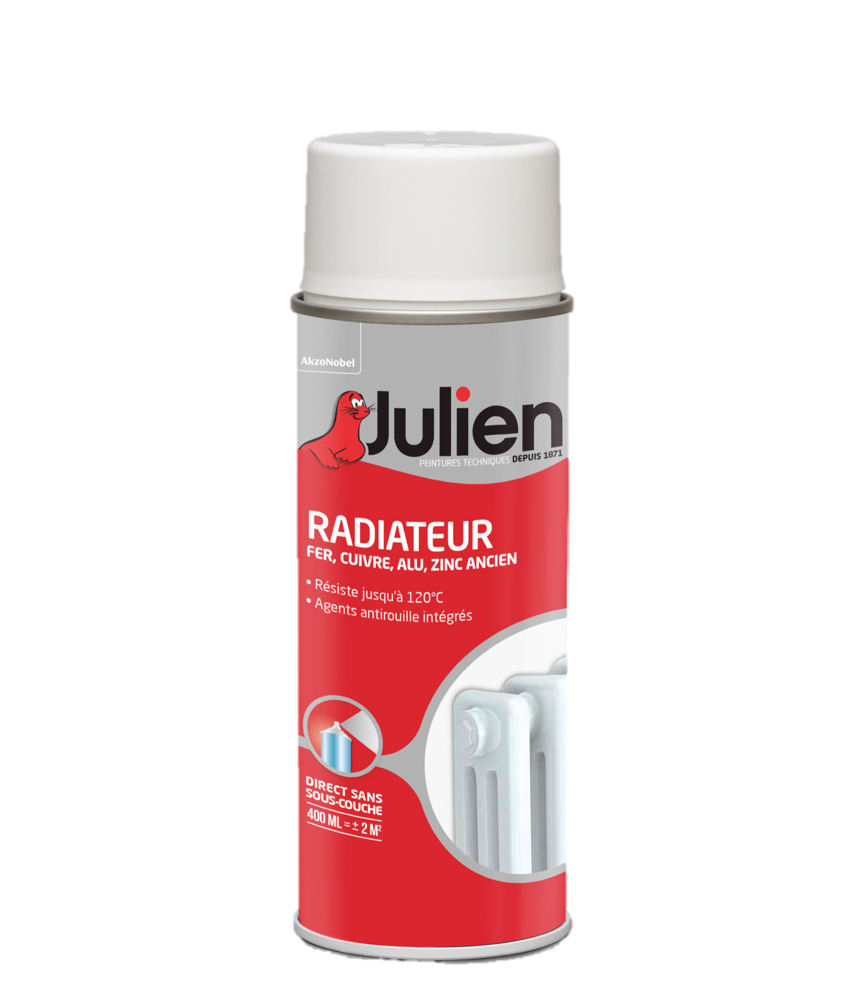 Peinture Radiateur Satiné Phase Aqueuse Aérosol 400ml