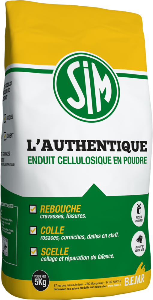 Sim l'Authentique enduit cellulosique 5kg