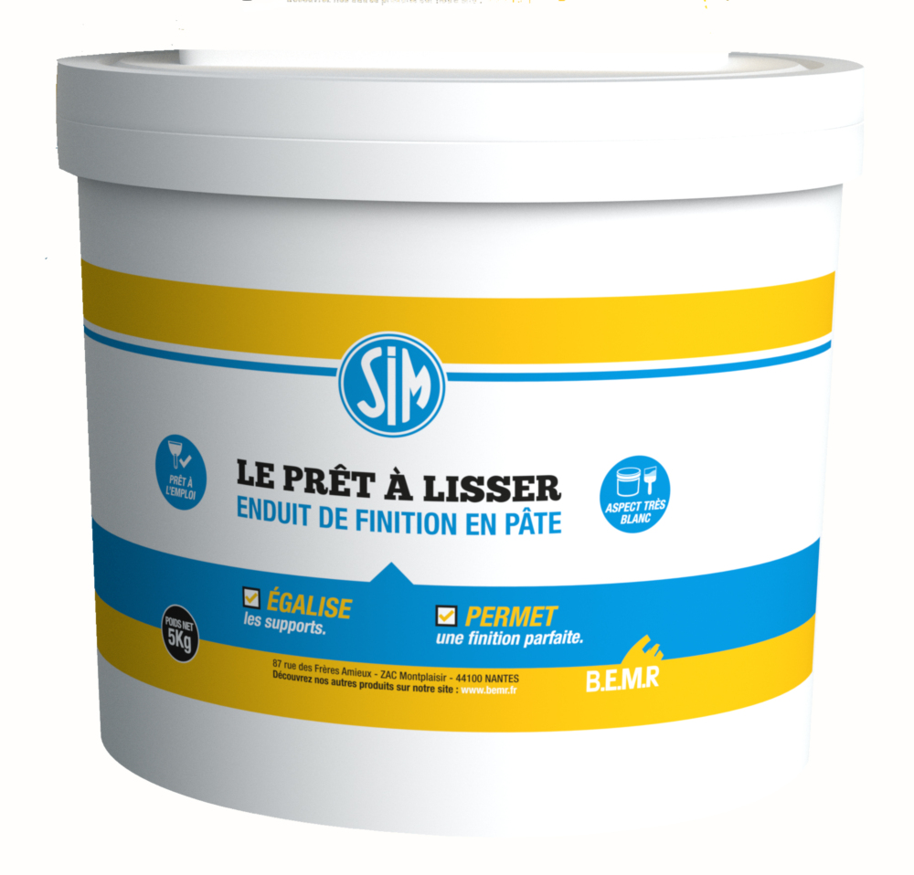 Sim Le Prêt à Lisser Enduit de Finition Pâte 5 kg