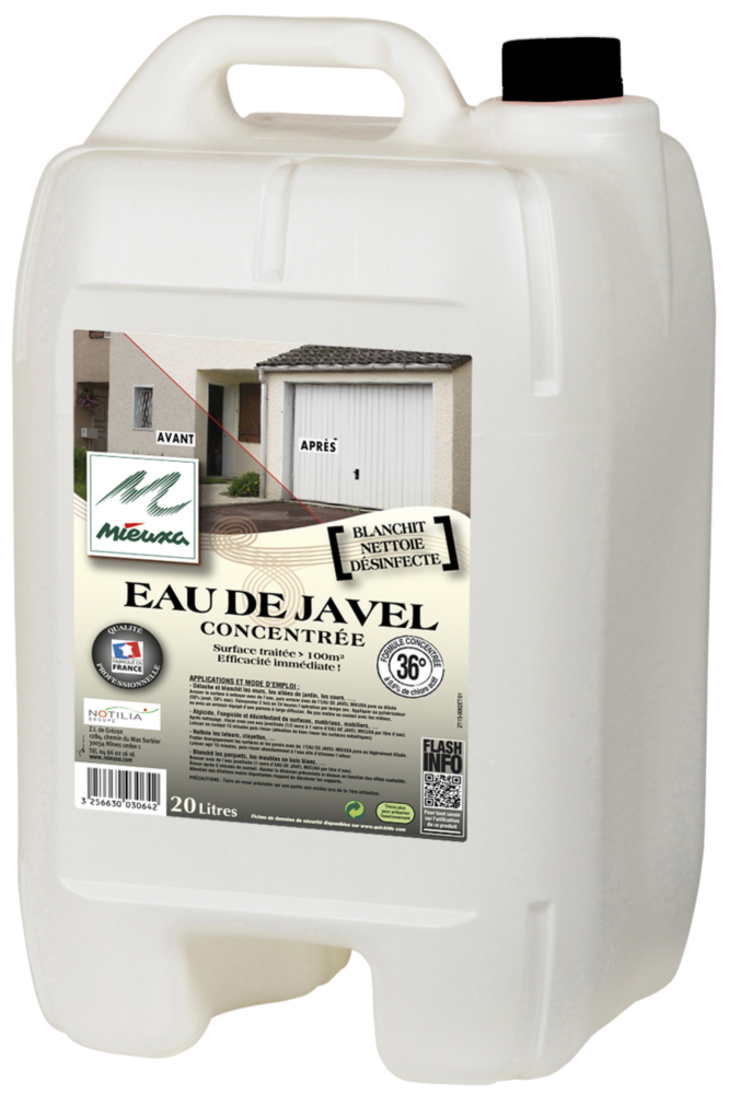 Eau de Javel Concentrée 9.6% 20L