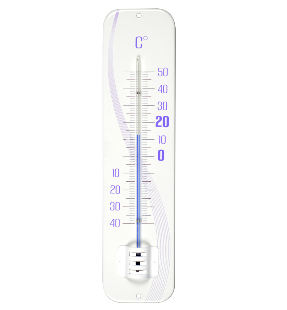 Thermomètre métal 29cm Décor Silhouette