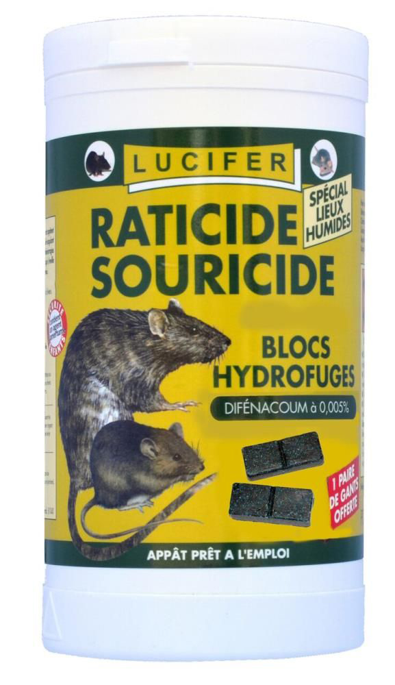 Raticide Souricide Blocs paraffinés 280gr