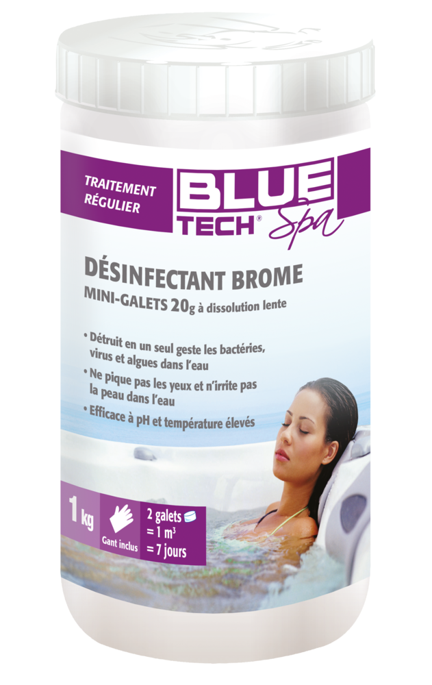 Désinfectant Brome 50 Mini-Galets de 20gr Boite de 1kg