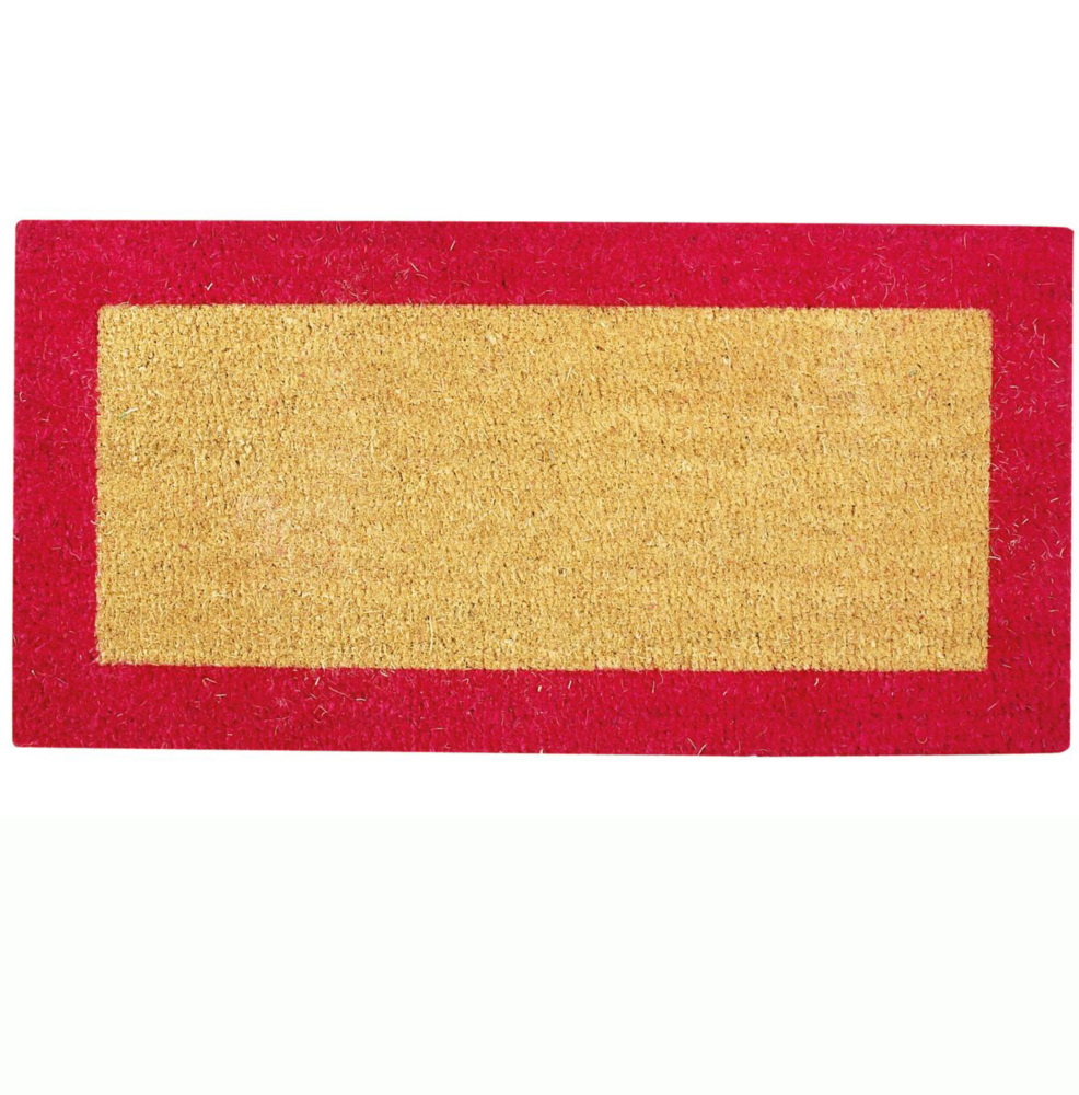 Tapis Coco 17mm Ecru/Rouge